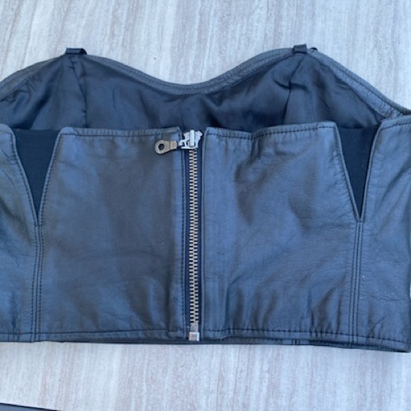 Harley-Davidson Leather Strapless top - Picture 4 of 4